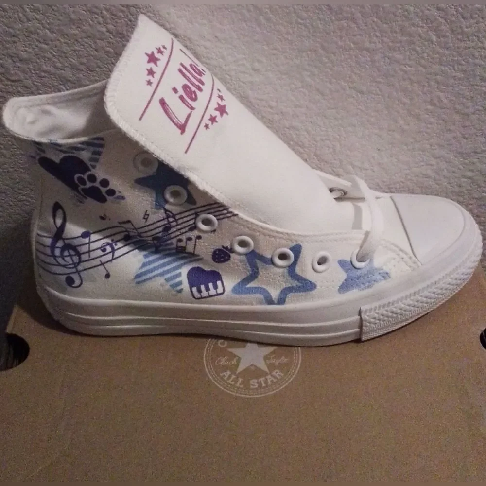 Brand New All Star Colors R HI 1CK314 All White Sneakers Size 5”
